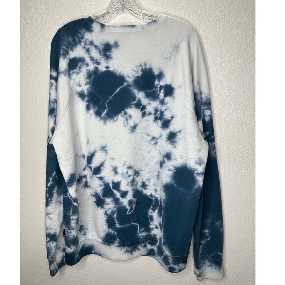 Adriano Goldschmied Dark Teal & Ivory Long Sleeve Tie Dye Sweatshirt XL - Picture 8 of 14